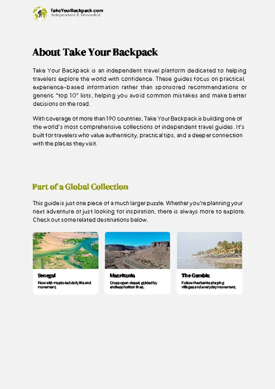 example page 1 from our offline Travel Guide for Cabo Verde